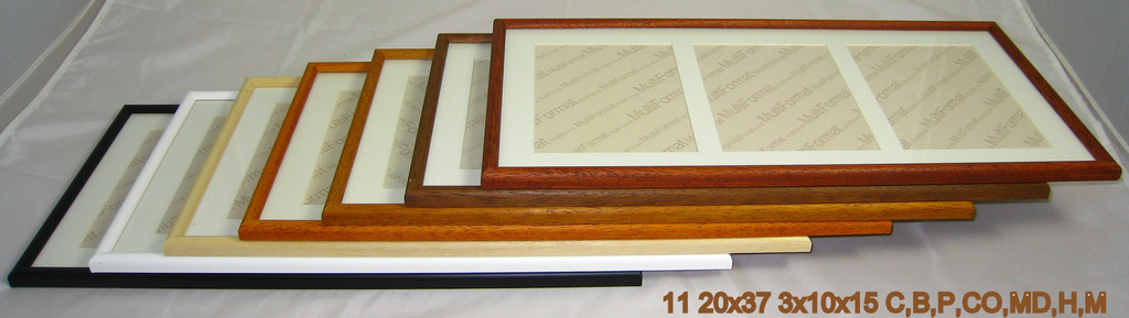 Codex rámeček dřevo 3x 10x15  (22x43) DRWH, černý
