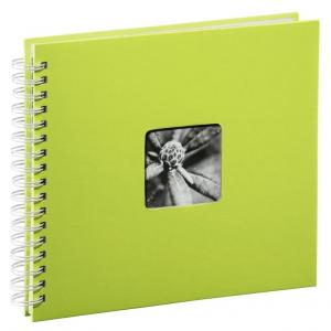 HAMA album klasické spirálové FINE ART zelené (kiwi), 28x24cm, 50s, bílé listy