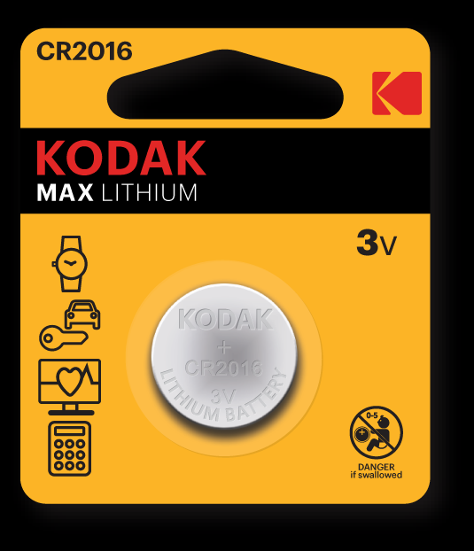 KODAK ULTRA Lithiová baterie KCR 2016, 1ks